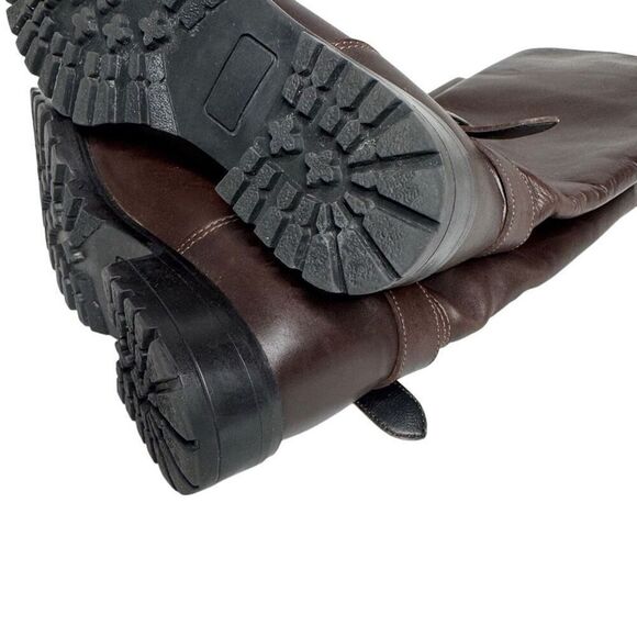 La Canadienne brown buckle pull on knee high leather boots size 6 - Picture 14 of 14